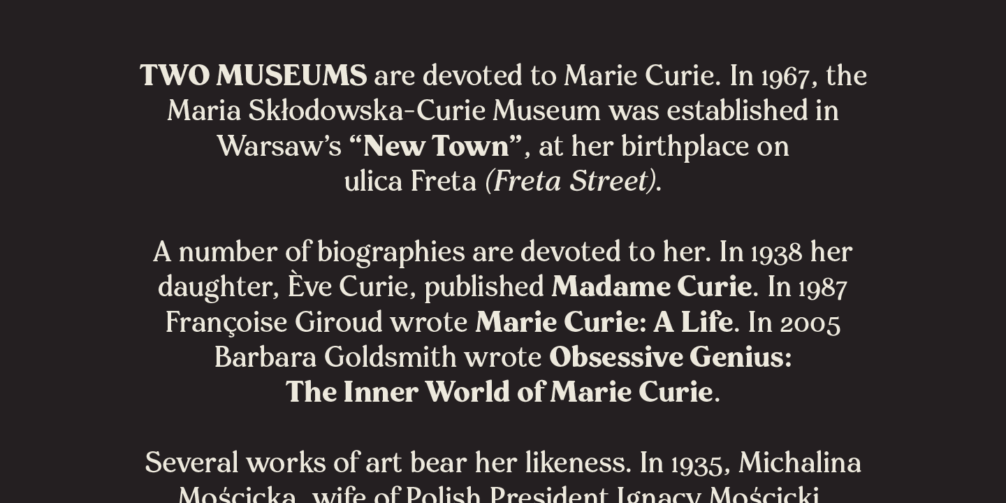 Przykład czcionki Pockota Extra Bold Italic